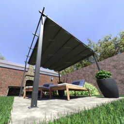 Aluminium Pergola Gazebo With Retractable Sunshade Canopy, Grey, 3.0X4.0M - thumbnail 3