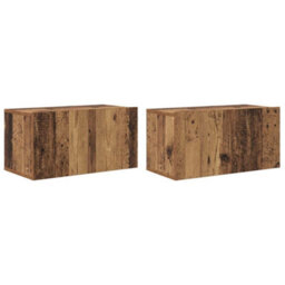 Berkfield Tv Cabinet Set Old Wood Solid Reclaim Wood Medium Tv Cabinet - thumbnail 2