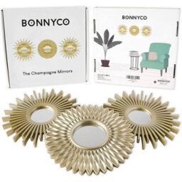 Wall Mirrors Pack Of 3 Gold Mirrors For Living Room, Home Decor & Bedroom  Round Mirrors For Hanging And Wall Decor - thumbnail 5