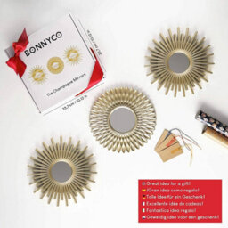 Wall Mirrors Pack Of 3 Gold Mirrors For Living Room, Home Decor & Bedroom  Round Mirrors For Hanging And Wall Decor - thumbnail 3