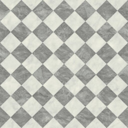 Diamond Marble Tile Effect Vinyl By Remland (Grey & White, 1M X 3M)
