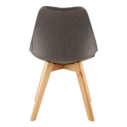 Orsina Grey Diamond Pattern Dining Chair, Easy Cleaning Small Chair For Living Room, Space-Saving Accent Chair - thumbnail 4