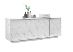 FurniComp LTD Furnicomp Glacia 4 Door 180Cm White Marble Effect Sideboard - thumbnail 3