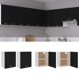 Vidaxl Hanging Cabinet Lyons 2 Pcs Black 50X31X60 Cm Engineered Wood - thumbnail 1