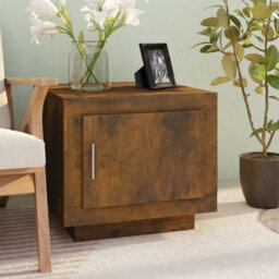 Berkfield Coffee Table Smoked Oak 51X50X45 Cm Engineered Wood - thumbnail 1