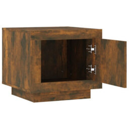 Berkfield Coffee Table Smoked Oak 51X50X45 Cm Engineered Wood - thumbnail 5