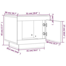 Berkfield Coffee Table Smoked Oak 51X50X45 Cm Engineered Wood - thumbnail 9