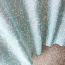 Neel Blue Shower Curtain With Hooks, Floral Leaves, 180Cm X 180Cm - thumbnail 7