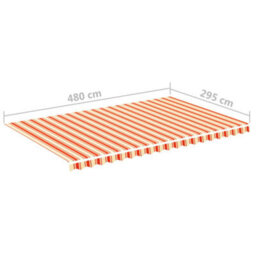 Berkfield Replacement Fabric For Awning Yellow And Orange 5X3 M - thumbnail 6