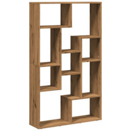 Berkfield Bookcase Artisian Oak 72X20X120 Cm Engineered Wood - thumbnail 7