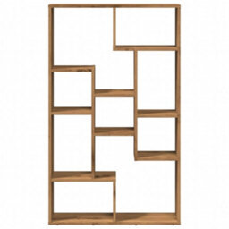 Berkfield Bookcase Artisian Oak 72X20X120 Cm Engineered Wood - thumbnail 5