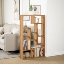 Berkfield Bookcase Artisian Oak 72X20X120 Cm Engineered Wood - thumbnail 4