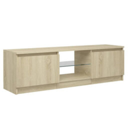 Berkfield Tv Cabinet With Led Lights Sonoma Oak 120X30X35.5 Cm - thumbnail 7