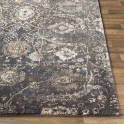 Livabliss Indigo-Vintage Black Grey Beige Traditional Floral Boho Living Dining Bedroom Rug 200 X 275 Cm Easy Care, Non Shedding - thumbnail 5