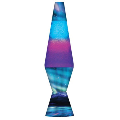 "Original Lava Company The Original Lava Lamp, Northern Lights, Purple/ Blue Retro Lava Lamp, 14.5"" Tall"