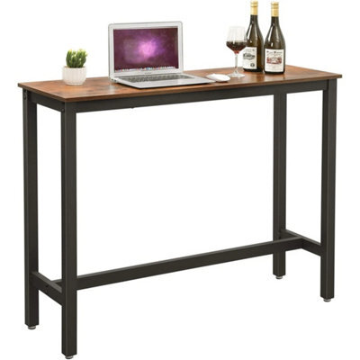 Vasagle Industrial Bar Table 120X40Cm Vintage Brown Black Metal - image 1