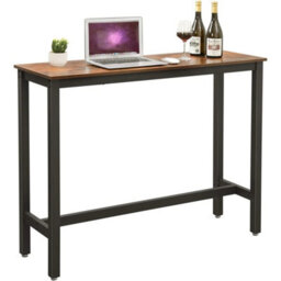 Vasagle Industrial Bar Table 120X40Cm Vintage Brown Black Metal - thumbnail 1