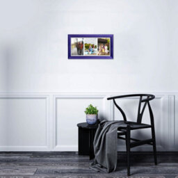 AK Frames 16X8 Purple Classic Multi Photo Frame With White Mount - Holds 3 Apertures (3X) 7X5 Photos - thumbnail 3