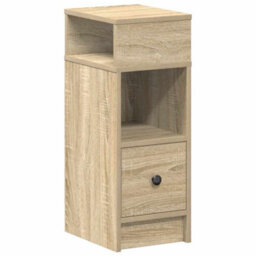 Berkfield Bedside Cabinet With Drawer Sonoma Oak 25X31X66 Cm - thumbnail 2