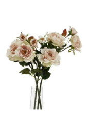 Palest Blush Tea Rose Faux Flower Stem For Elegant Decor - thumbnail 3