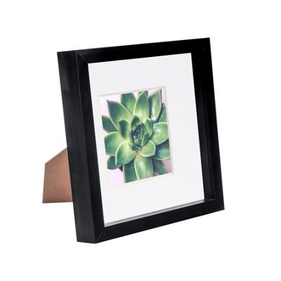"Nicola Spring 8 X 8"" Photo Frame - Black/white Mount - 3D Photo Frame Picture Frame Box Portrait Display Case (22.5 X 22.5Cm)" - image 1