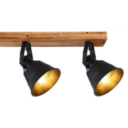 Luminosa Lighting Luminosa Günther Ceiling Spotlight Bar Brown 4X E27 - thumbnail 5