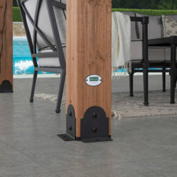 Backyard Discovery Norwood 16Ft X 12Ft Wooden Gazebo Fsc Cedar, Powerport Outlets & Usb, Galvanised Steel Roof, Weather Resistant - thumbnail 5