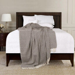 Ehc Super Soft Cotton Large Throw Covers Upto 2-Seater Sofa Or Double Bed, 150 X 200 Cm, Brown - thumbnail 3