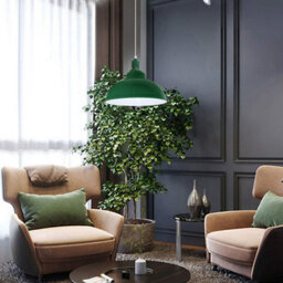 Ledsone Green Curvy Pendant Light E27 Ceiling Fixture - thumbnail 3