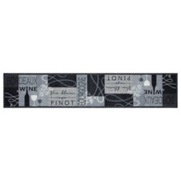 Berkfield Kitchen Rug Washable Wine Grey 60X300 Cm Velvet - thumbnail 2