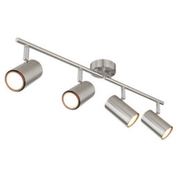 Luminosa Lighting Luminosa Allvi Ceiling Spotlight Bar Nickel Matt 4X Gu10