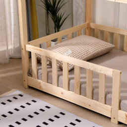 Furniturehmd Treehouse Style Bed Frame,solid Pine Wood, Single Bed Frame,floor Bed Frame For Boys And Girls,bedroom Furniture - thumbnail 5