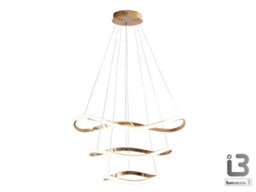 Luminosa Lighting Luminosa Naos Triple Ring Pendant Ceiling Light Rose Gold Led 3000K Dimmable Remote Control - Uk Stock - thumbnail 4