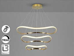 Luminosa Lighting Luminosa Naos Triple Ring Pendant Ceiling Light Rose Gold Led 3000K Dimmable Remote Control - Uk Stock - thumbnail 3