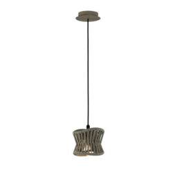 Luminosa Lighting Luminosa Polinesia 19Cm Pendant, 1 X E27, Ip44, Beige Oscu - thumbnail 1
