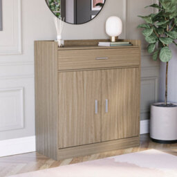 Lassic Vida Designs Dalby Oak 2 Door 1 Drawer Shoe Storage Cabinet - thumbnail 2