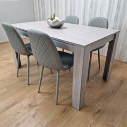 Kosy Koala Grey Dinning Set With 4 Grey Padded Chairs Kitching Dining Set Dining Room Dining Set For 4 - thumbnail 2