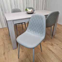 Kosy Koala Grey Dinning Set With 4 Grey Padded Chairs Kitching Dining Set Dining Room Dining Set For 4 - thumbnail 6
