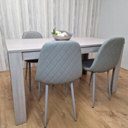 Kosy Koala Grey Dinning Set With 4 Grey Padded Chairs Kitching Dining Set Dining Room Dining Set For 4 - thumbnail 5
