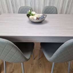 Kosy Koala Grey Dinning Set With 4 Grey Padded Chairs Kitching Dining Set Dining Room Dining Set For 4 - thumbnail 9
