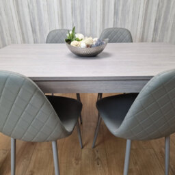 Kosy Koala Grey Dinning Set With 4 Grey Padded Chairs Kitching Dining Set Dining Room Dining Set For 4 - thumbnail 8