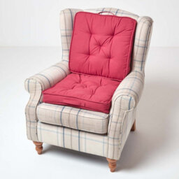 Homescapes Claret Red Cotton Travel Support Booster Cushion - thumbnail 6