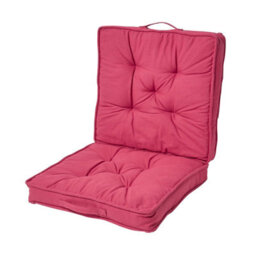 Homescapes Claret Red Cotton Travel Support Booster Cushion - thumbnail 1
