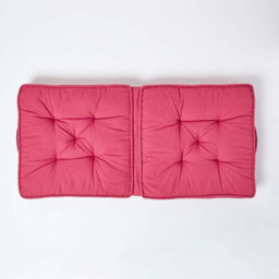 Homescapes Claret Red Cotton Travel Support Booster Cushion - thumbnail 3