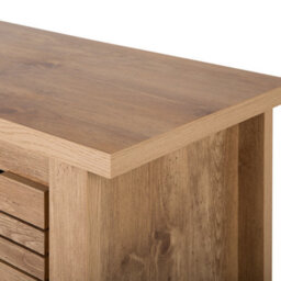 Wyld And Coco Light Brown Sideboard 80 X 99 X 43 Cm - 3 Drawers With Wide Side Cabinet - thumbnail 8