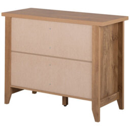 Wyld And Coco Light Brown Sideboard 80 X 99 X 43 Cm - 3 Drawers With Wide Side Cabinet - thumbnail 5