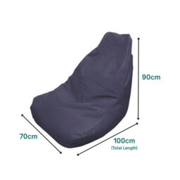 Yes-Online Outdoor Navy Bean Bag Chair Water Resistant Garden Lounger Seat - thumbnail 8