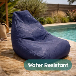 Yes-Online Outdoor Navy Bean Bag Chair Water Resistant Garden Lounger Seat - thumbnail 4