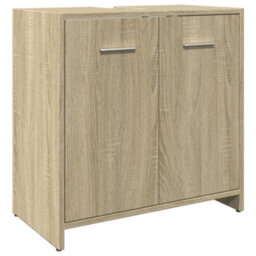 Berkfield Bathroom Sink Cabinet Sonoma Oak 60X33X60 Cm Engineered Wood - thumbnail 2