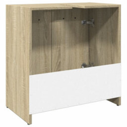 Berkfield Bathroom Sink Cabinet Sonoma Oak 60X33X60 Cm Engineered Wood - thumbnail 7